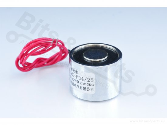Elektromagneet / Solenoïde actuator - houdmagneet 12V - 25kg